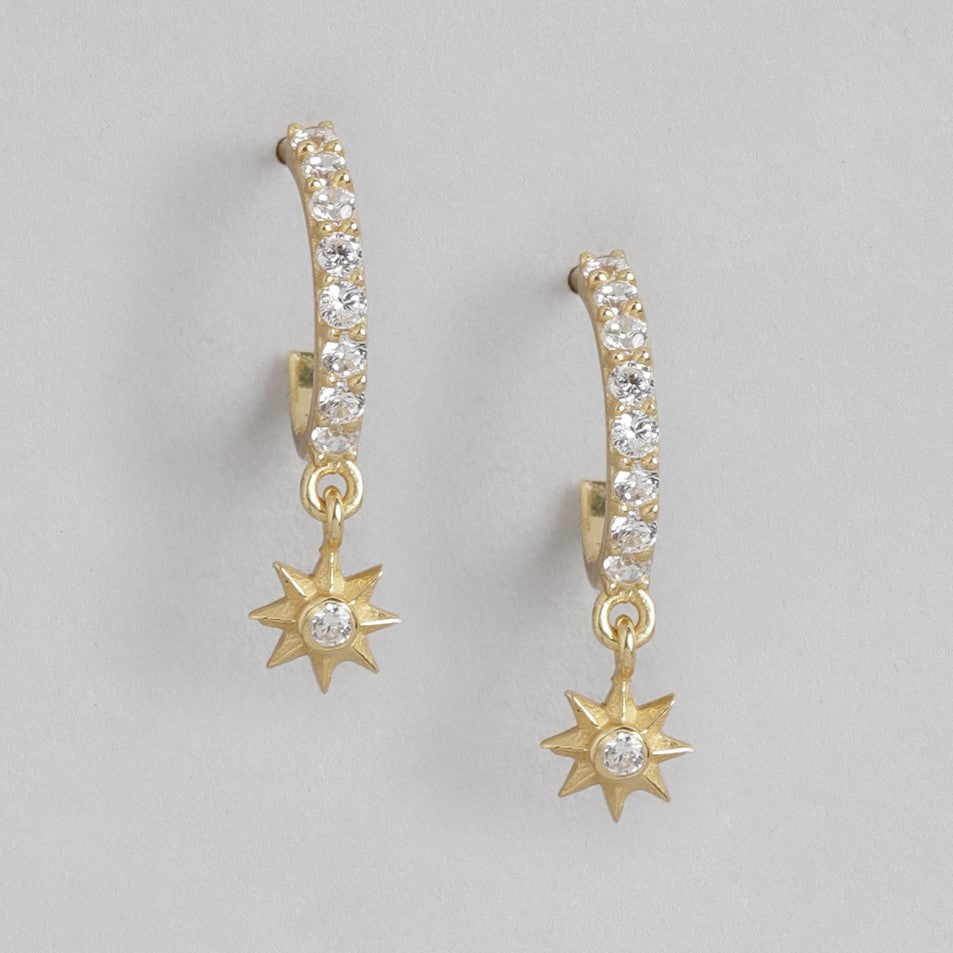 Star & Moon Triple Earring 925 Sterling Silver Combo
