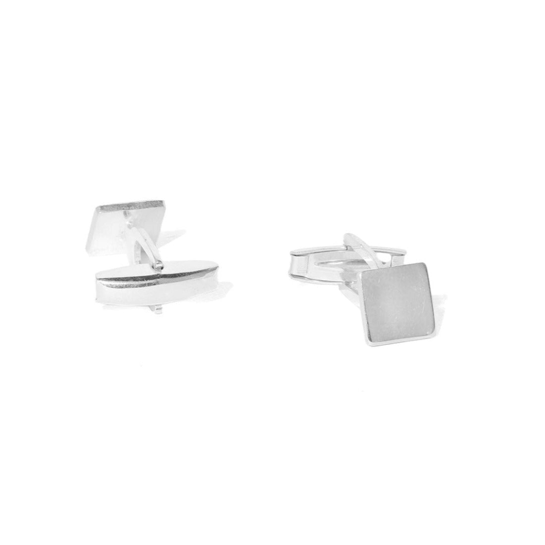 Classy Square 925 Sterling Silver Cufflinks for Men