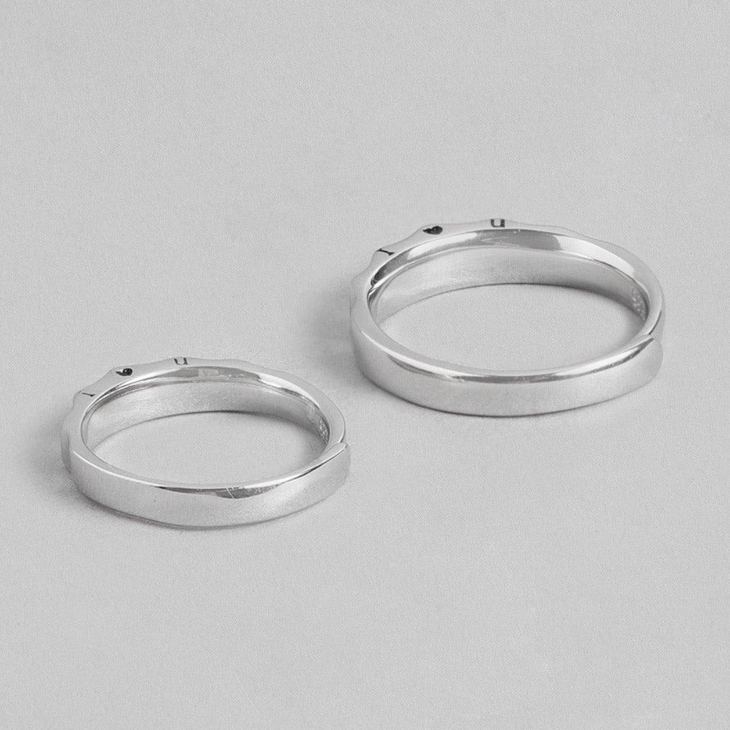 Simply Love 925 Sterling Silver Couple Ring (Adjustable)