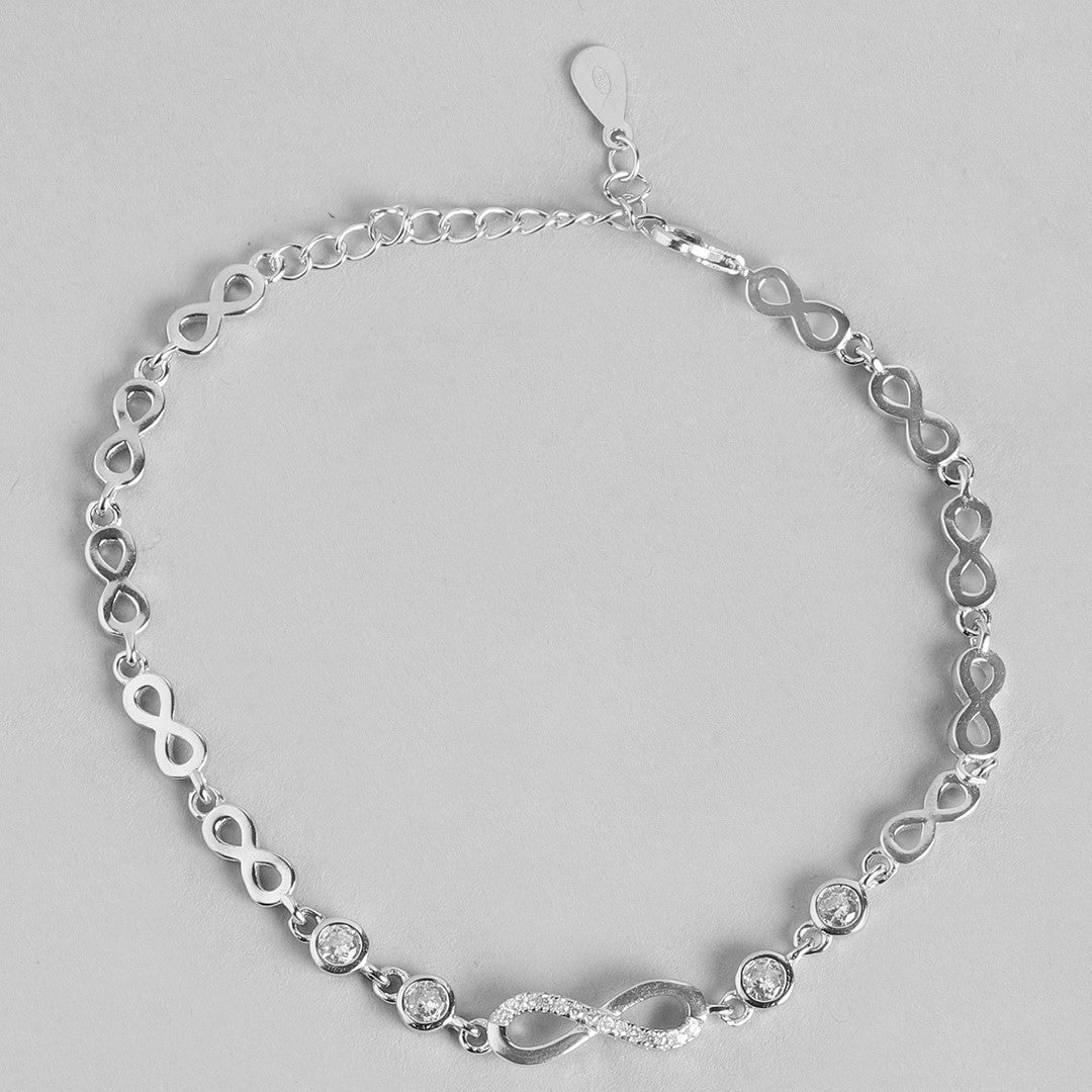 Infinity 925 Silver Bracelet - Valentines Edition With Gift Box