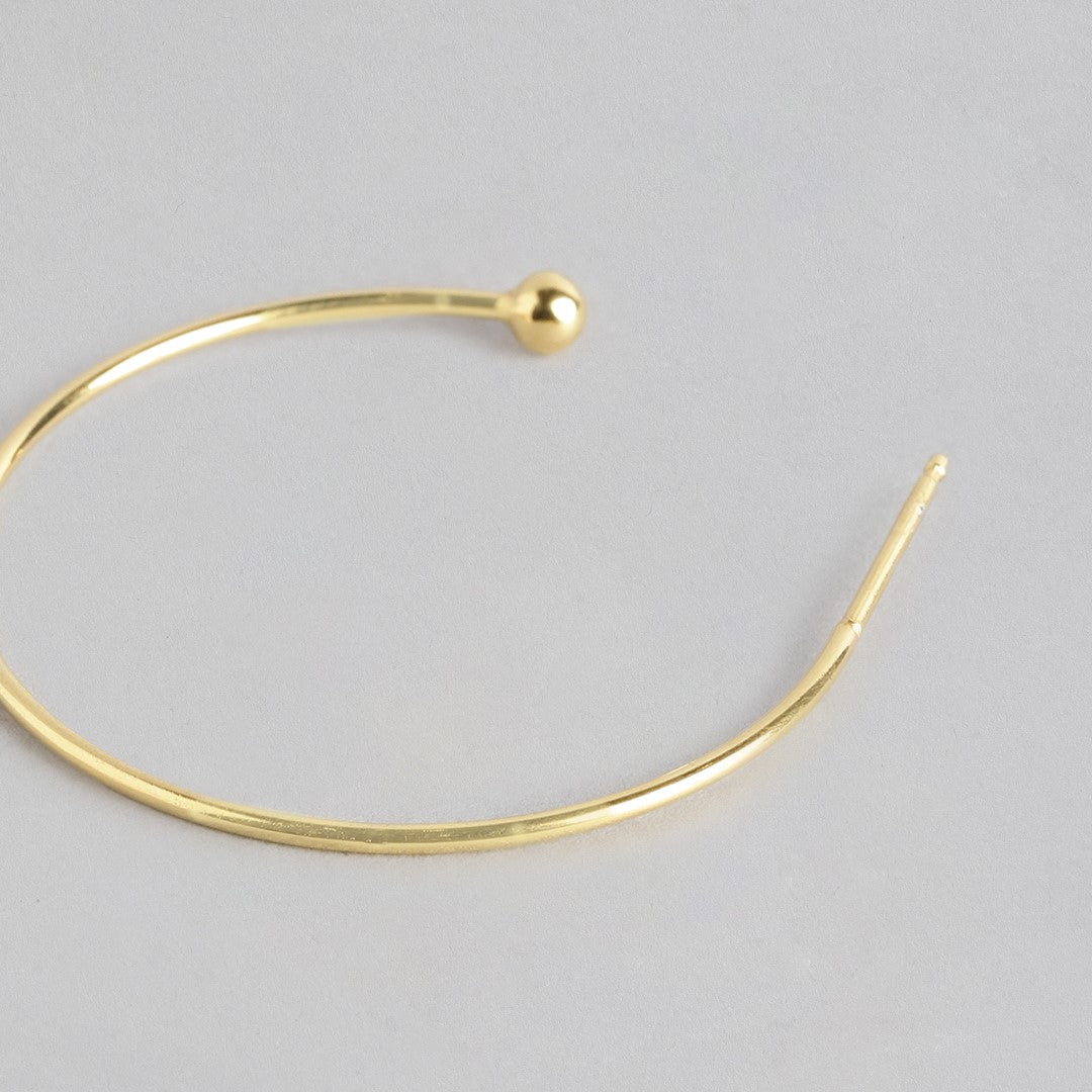 Rhodium & Gold Plated Duo Hoops 925 Sterling Silver Earring Combo