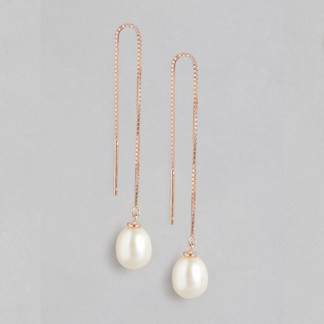 Classic Pearl Rose Gold Plated 925 Sterling Silver Jewellery Set