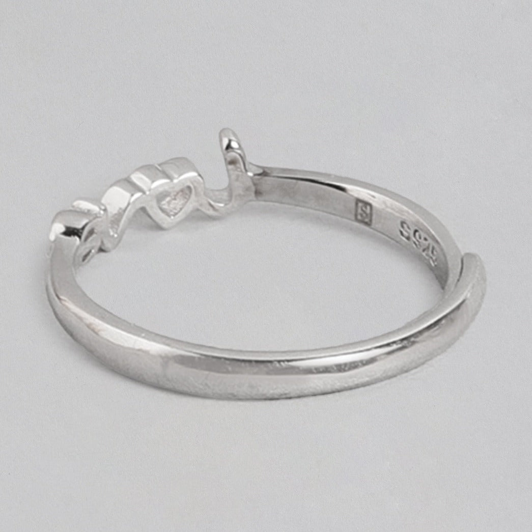 Love 925 Sterling Silver Female Ring (Adjustable)