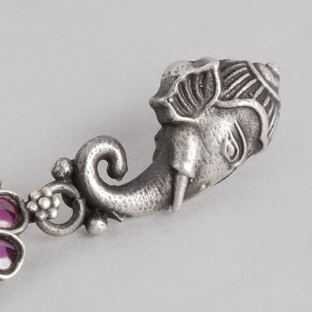 Elephant Oxidised  925 Sterling Silver Drop Earrings