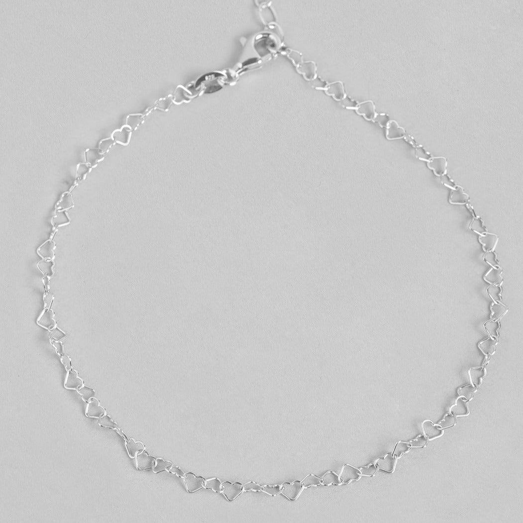 Pretty hearts 925 Sterling Silver Anklets