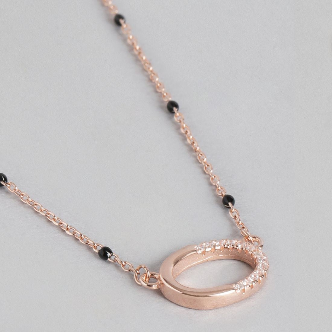 Minimal Rose Gold Plated 925 Sterling Silver Mangalsutra