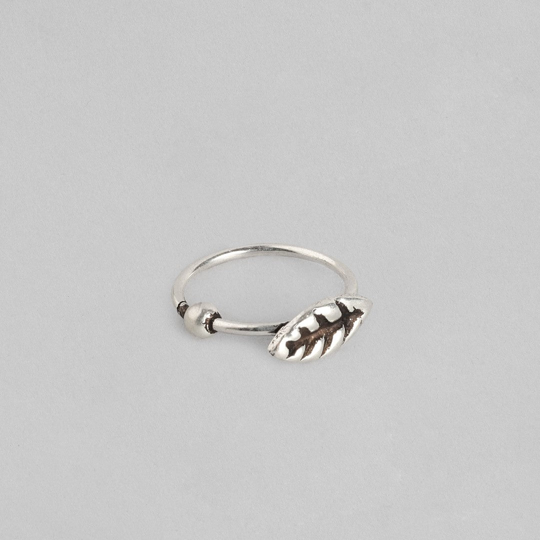 Leaf Shaped 925 Silver Nose Pin