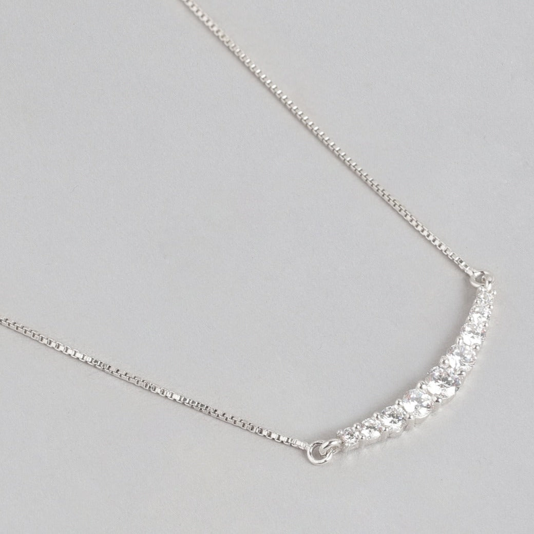 Elegant Diva CZ 925 Sterling Silver Necklace