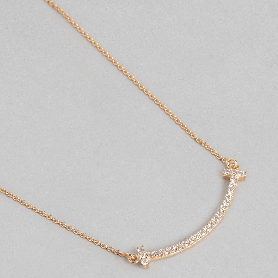Diva Rose Gold Plated 925 Sterling Silver Necklace