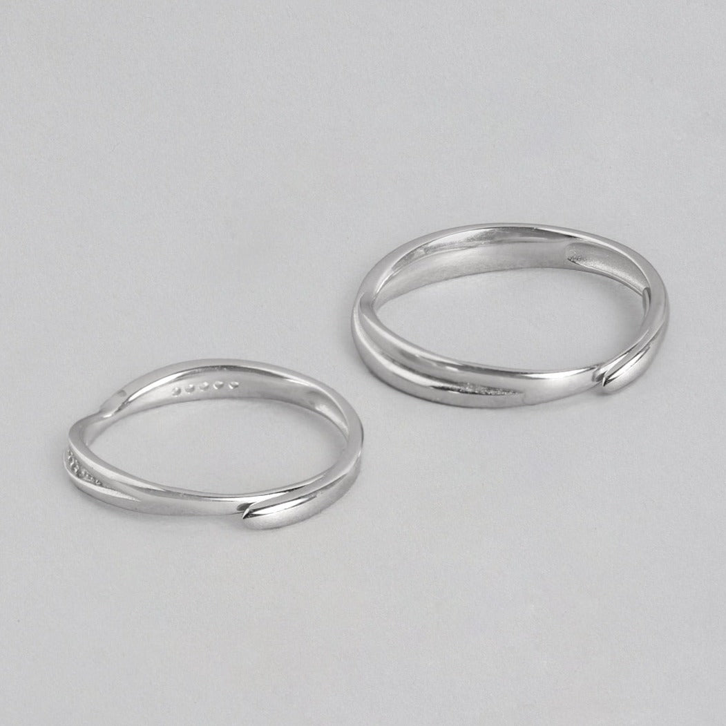 Infinity With You 925 Sterling Silver Couple Ring