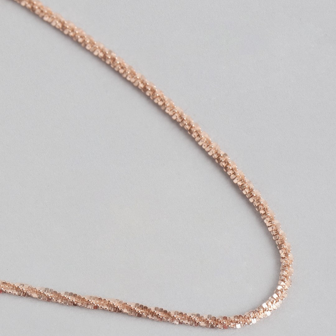 Adorable Rose Gold Plated 925 Sterling Silver Chain