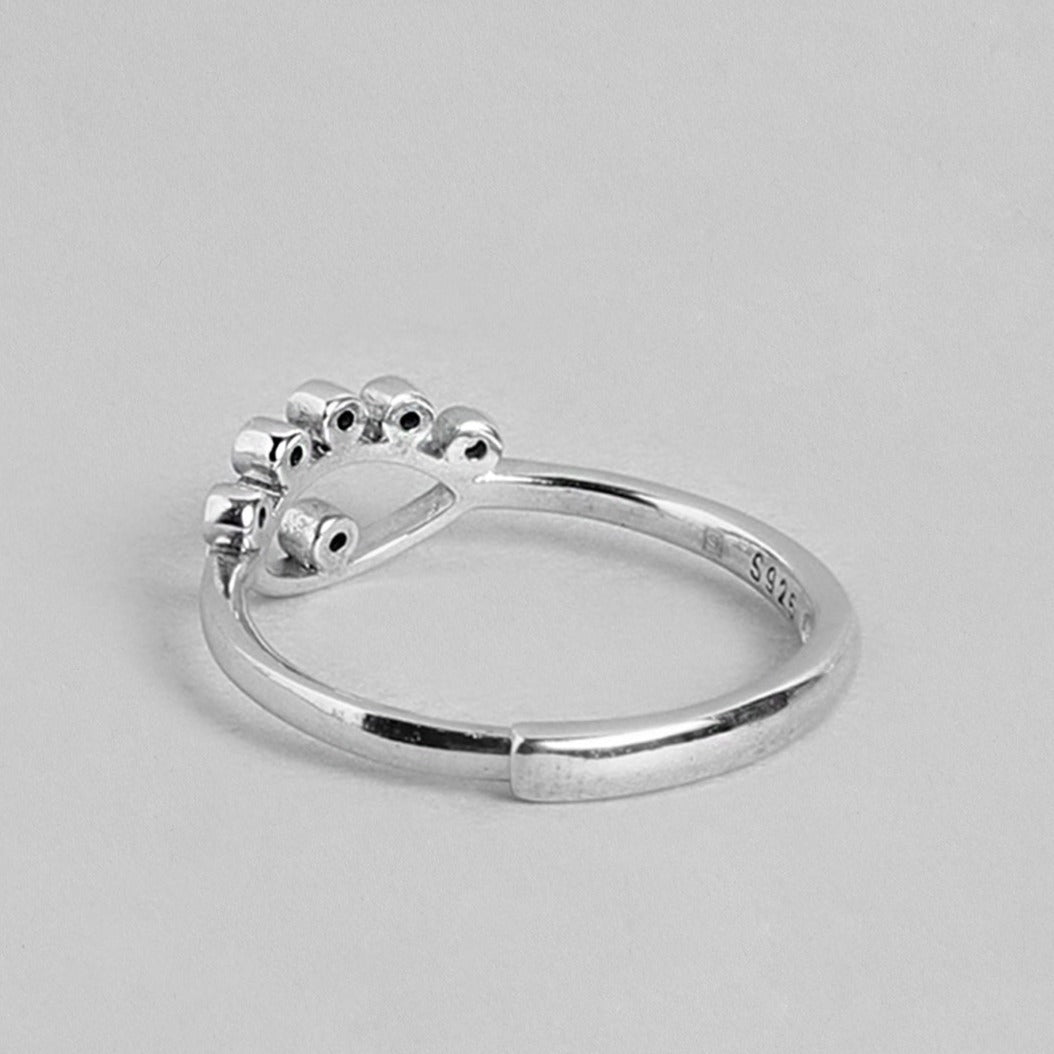 Evil Eye CZ 925 Sterling Silver Ring for Women (Adjustable)
