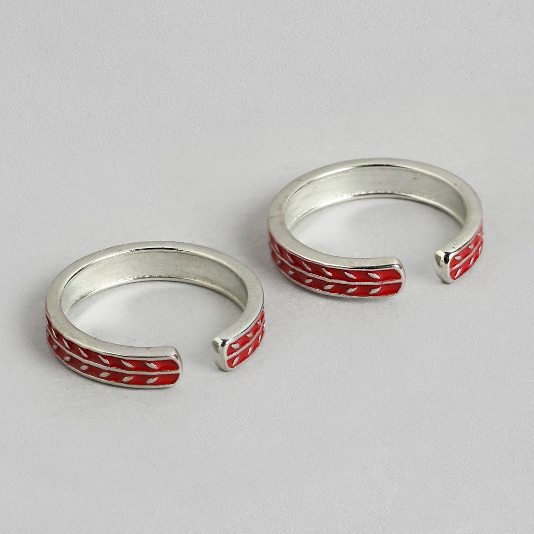 Printed 925 Silver Toe Ring with Rhodium Plating