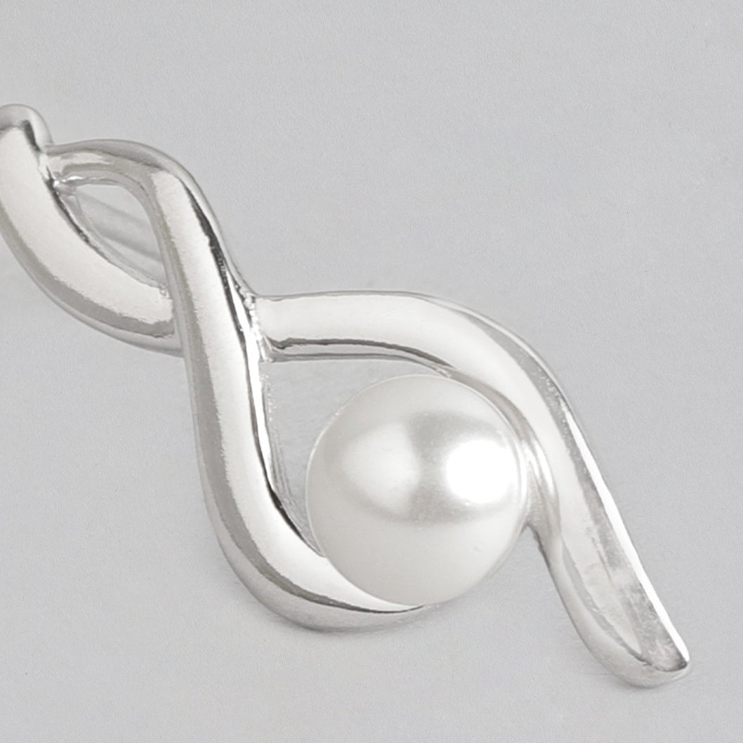 White Pearl 925 Sterling Silver Drop Earrings