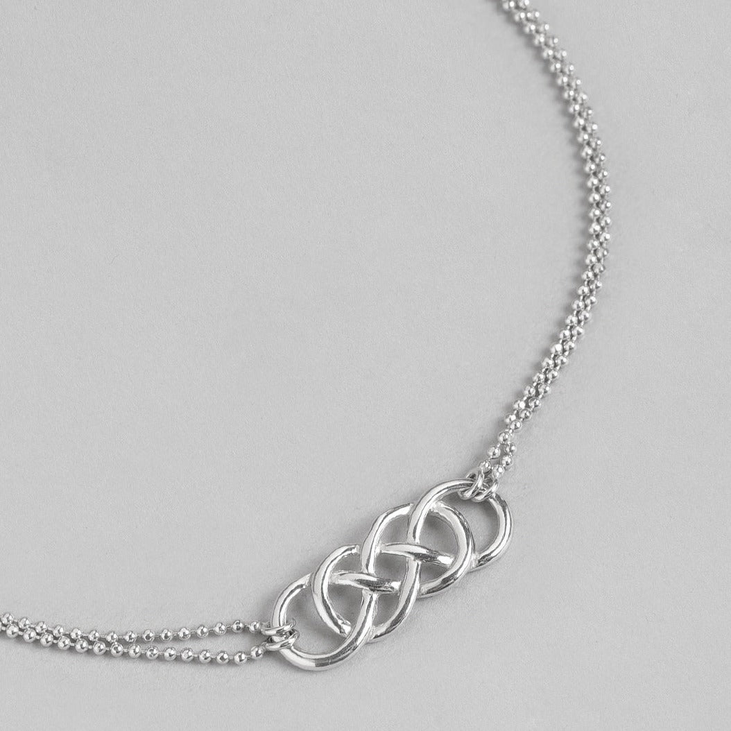 Double infinity 925 Sterling Silver Anklets