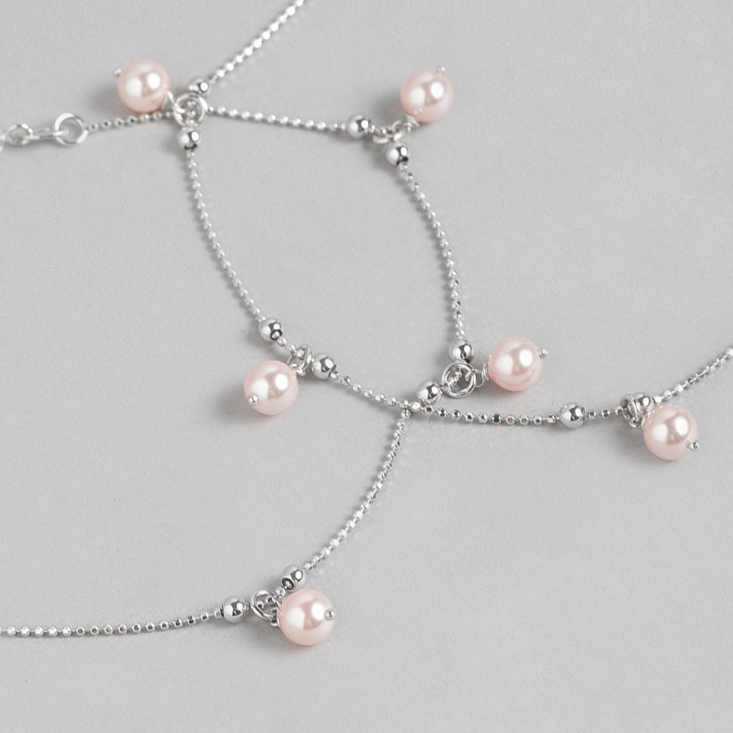 Pearl Drops 925 Sterling Silver Anklet