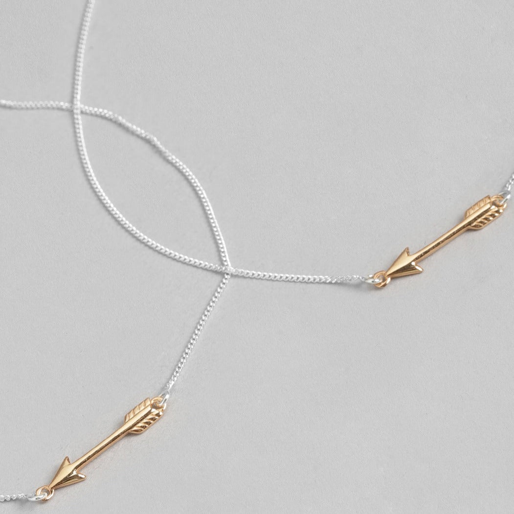 Rose gold plated arrow 925 Sterling Anklets