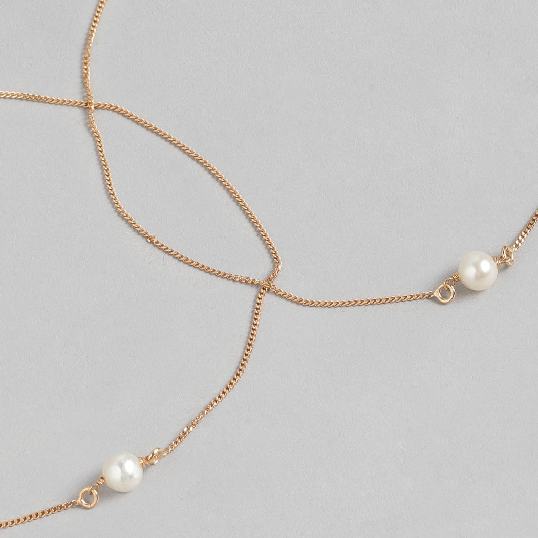 Pearl Rose-Gold plated 925 Sterling Silver Anklets