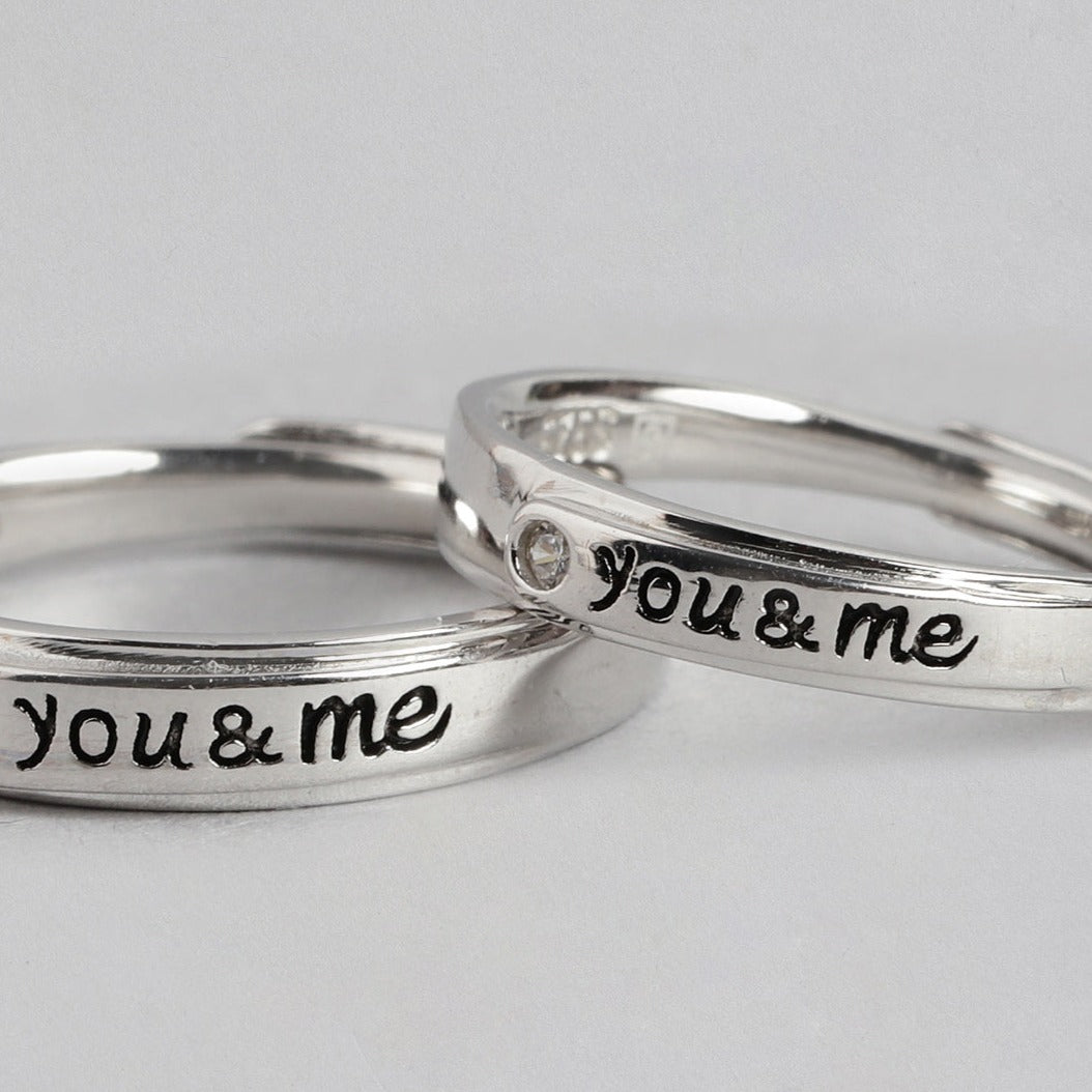 You & Me 925 Sterling Silver Couple Ring