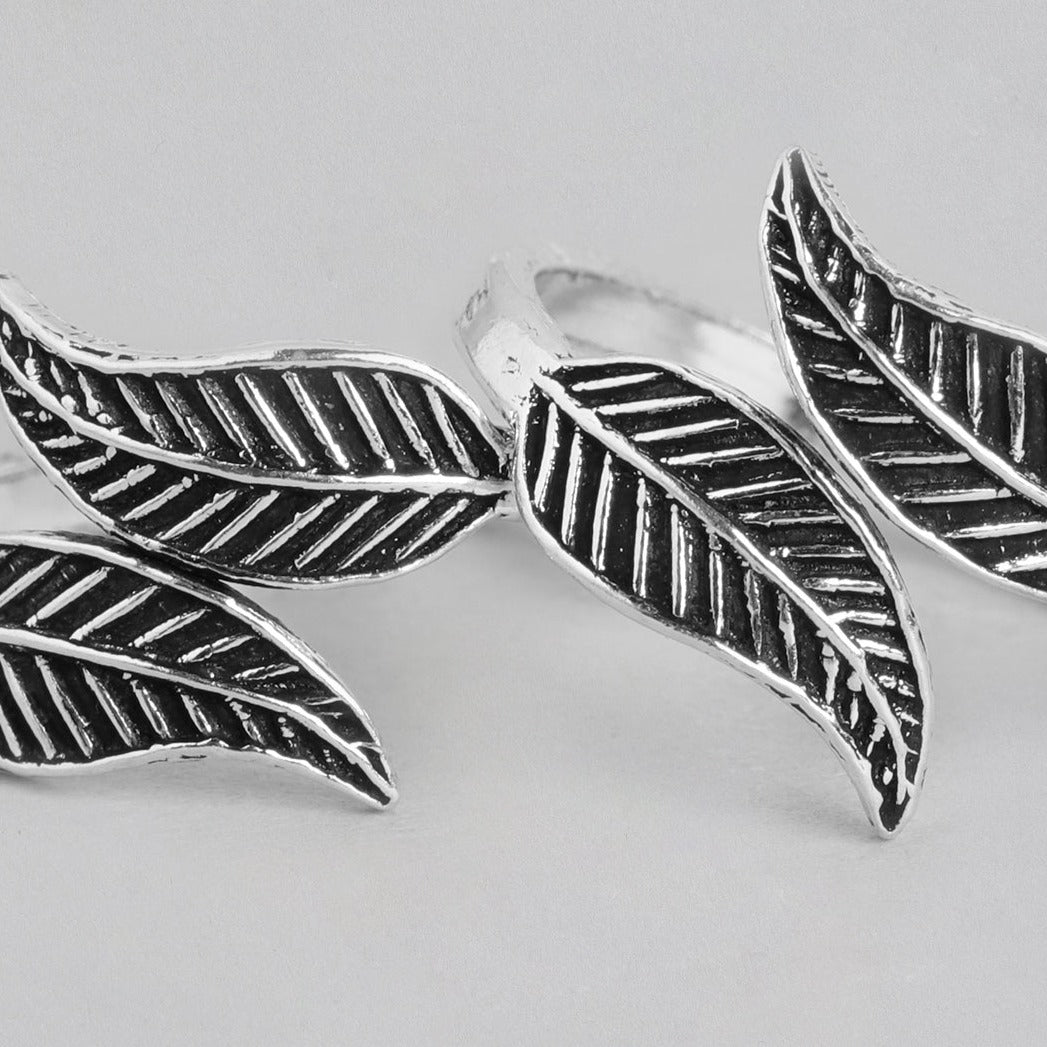 Leaf Cut 925 Sterling Silver Toe Ring