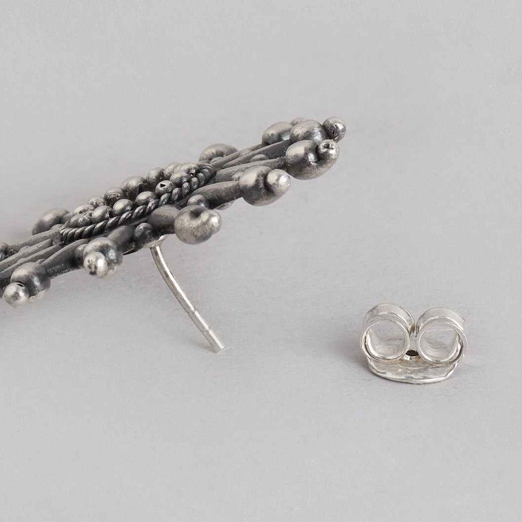 Oxidised Star 925 Sterling Silver Earrings