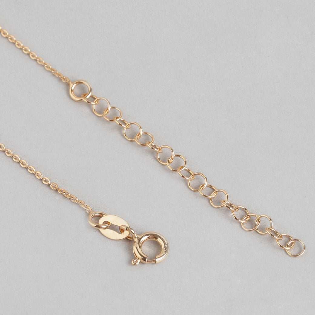Rose Gold Plated CZ 925 Sterling Silver Necklace