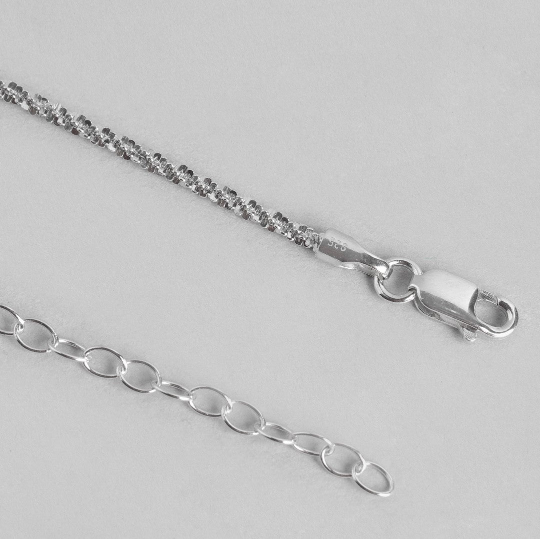 Minimal 925 Sterling Silver Rhodium Plated Chain