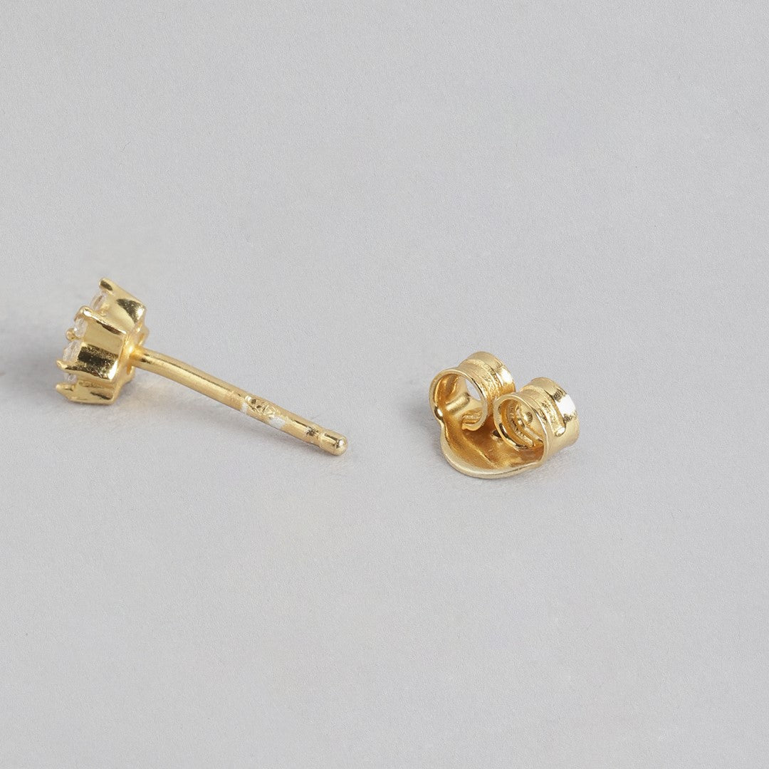 Enchanting Floral 925 Sterling Silver Earring in Gold Plating