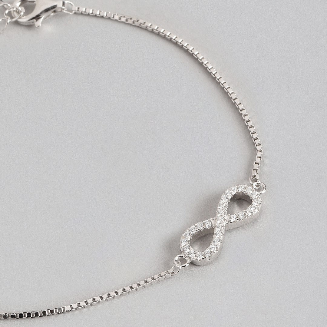 Silver Minimal Infinity 925 Silver Bracelet