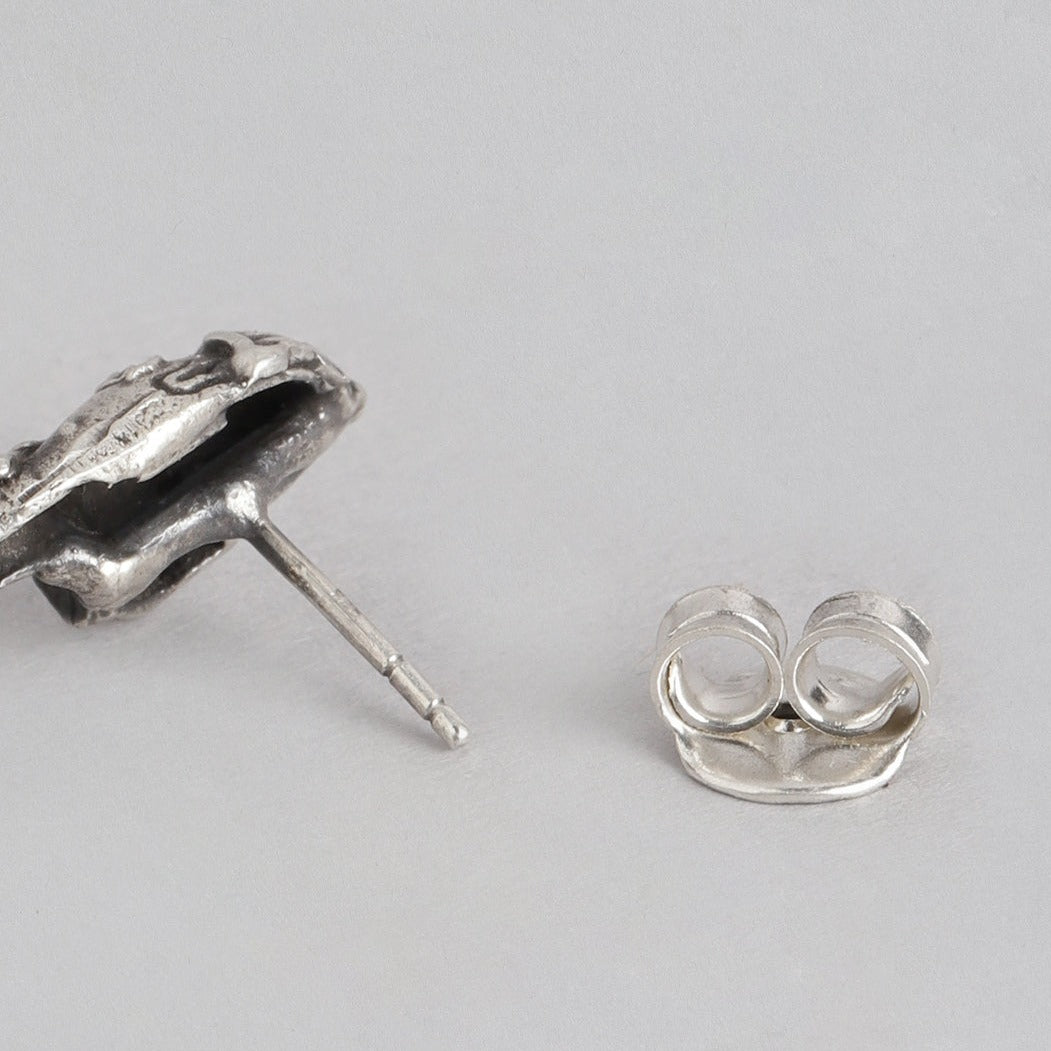 Elephant Oxidised  925 Sterling Silver Drop Earrings