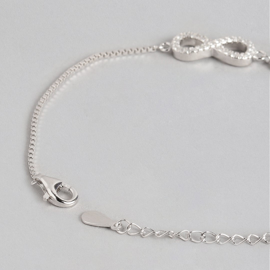 Silver Minimal Infinity 925 Silver Bracelet