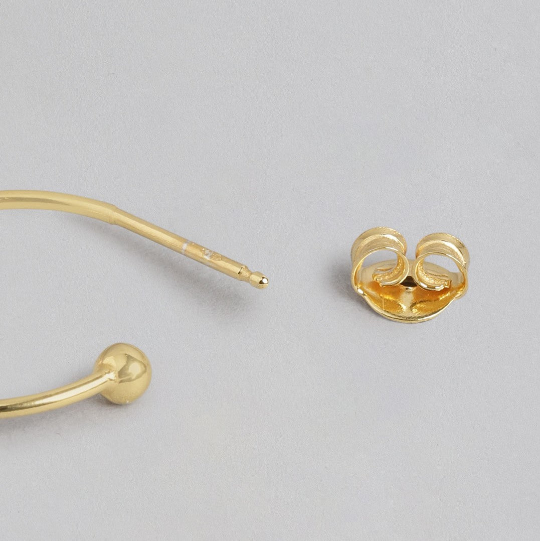 Rhodium & Gold Plated Duo Hoops 925 Sterling Silver Combo Earrings