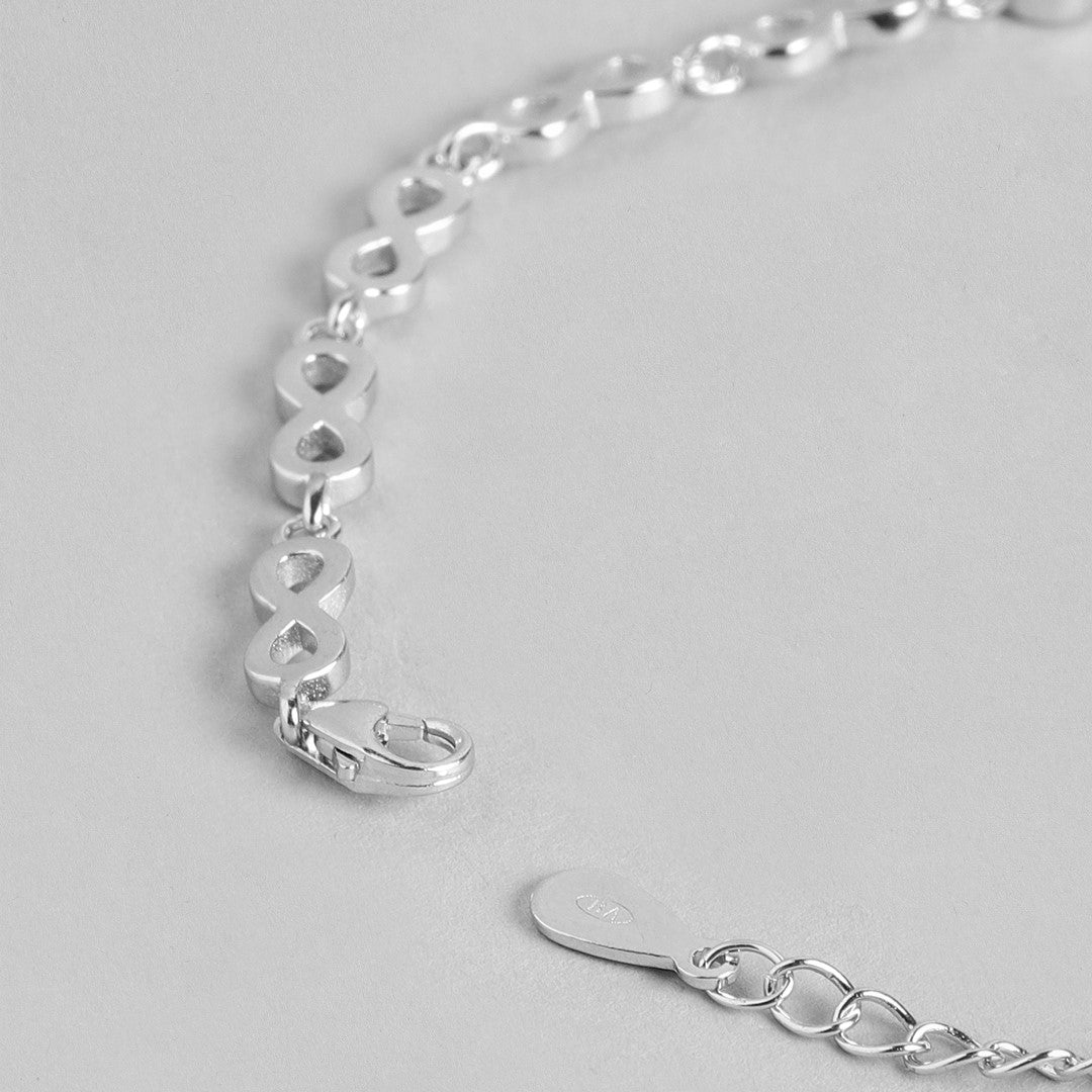 Infinity 925 Silver Bracelet - Valentines Edition With Gift Box