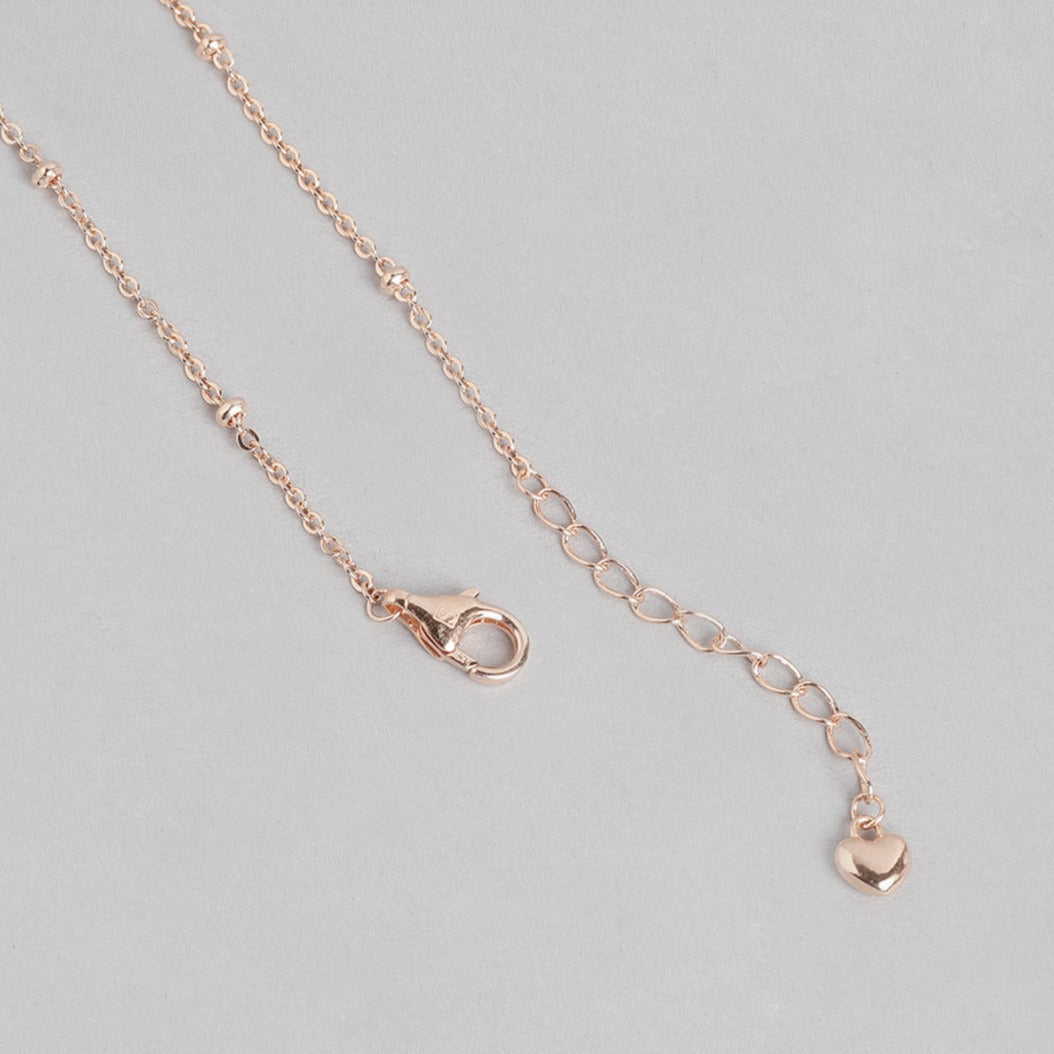 Rose-Gold Plated 925 Sterling Silver Drop Anklet