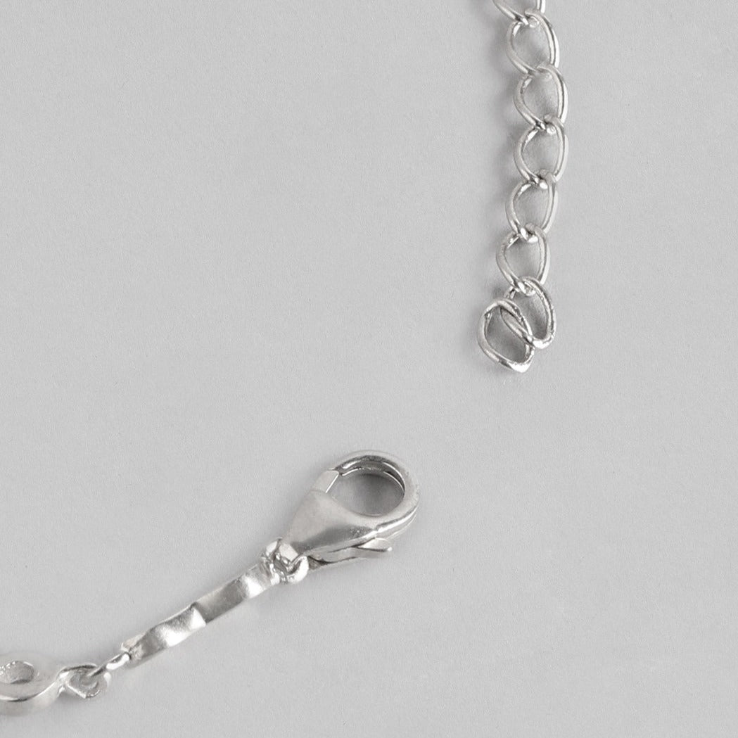 Infinity Rhodium Plated 925 Sterling Silver Combo Bracelet