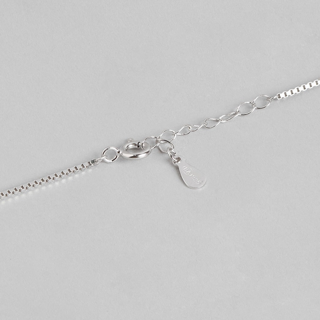 Elegancia Rhodium Plated 925 Silver Necklace