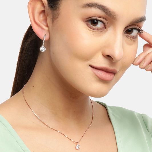 Solitaire 925 Sterling Silver Jewellery Set Combo