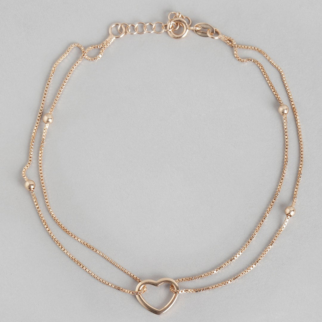 Dainty Silver Heart 925 Silver Anklets