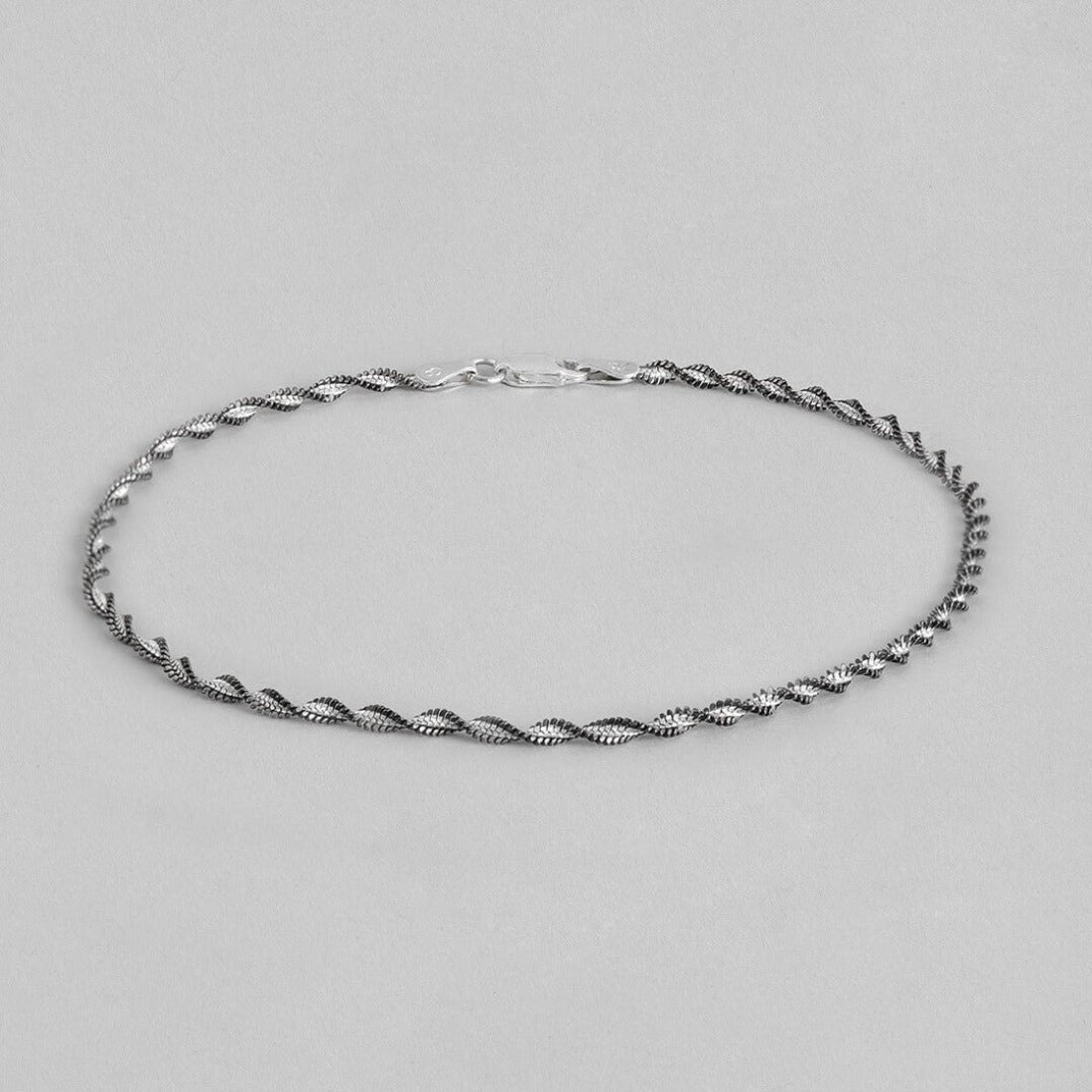 Entangled in Love 925 Sterling Silver Anklet - Valentines Edition With Gift Box
