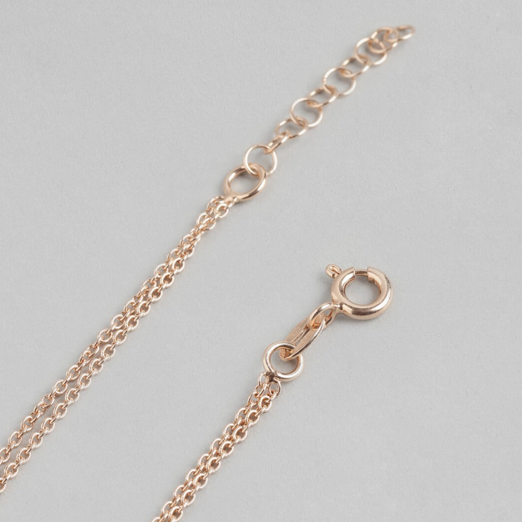Singing Hearts 925 Sterling Silver Anklets In Rose Gold