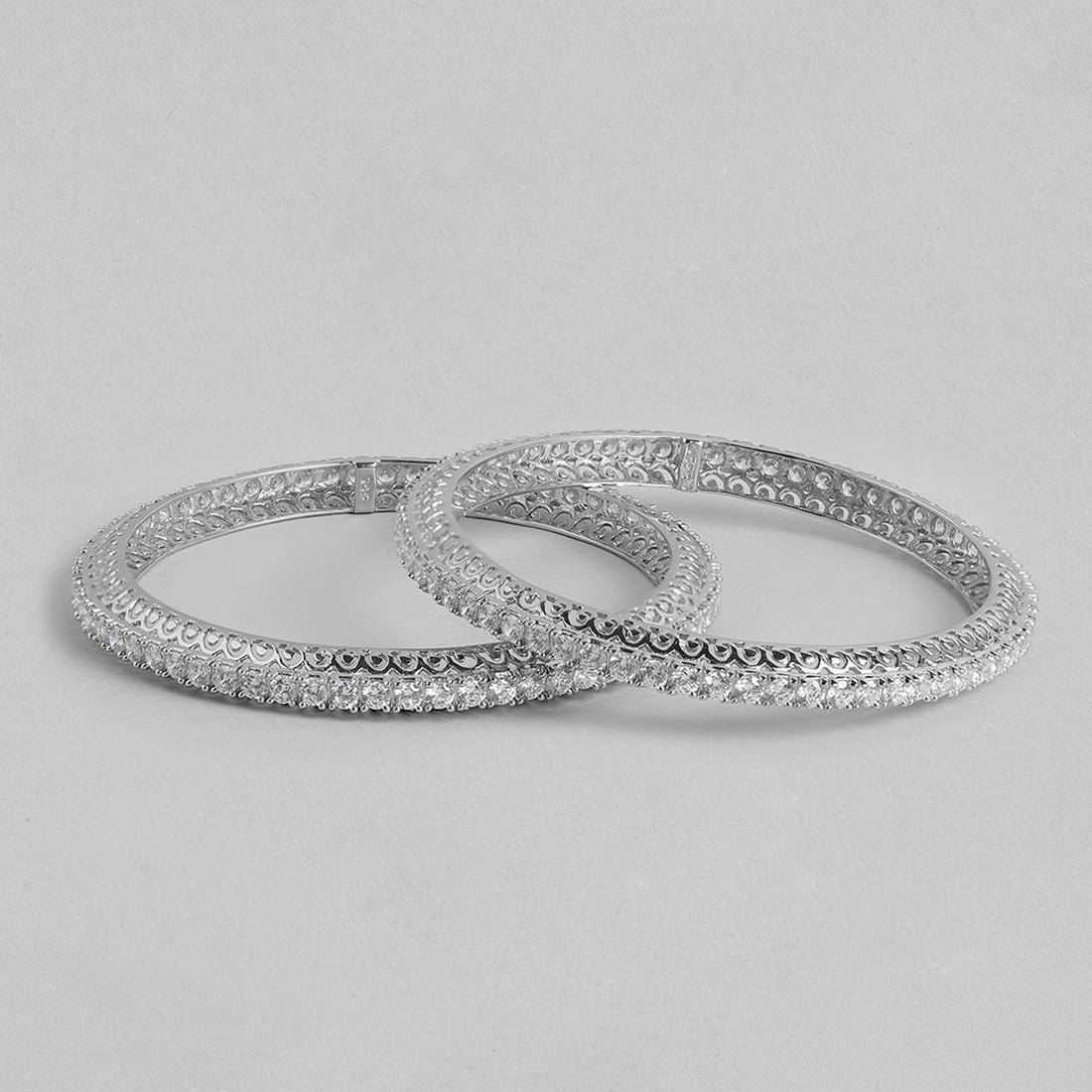 Solitaire 925 Sterling Silver Bangles