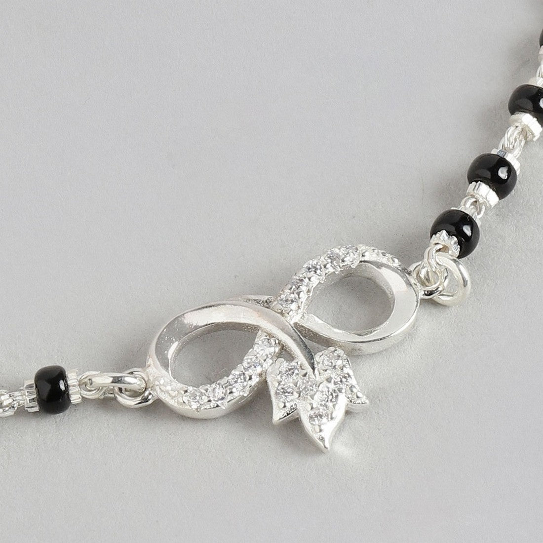 Twisted Infinity 925 Silver Mangalsutra Bracelet