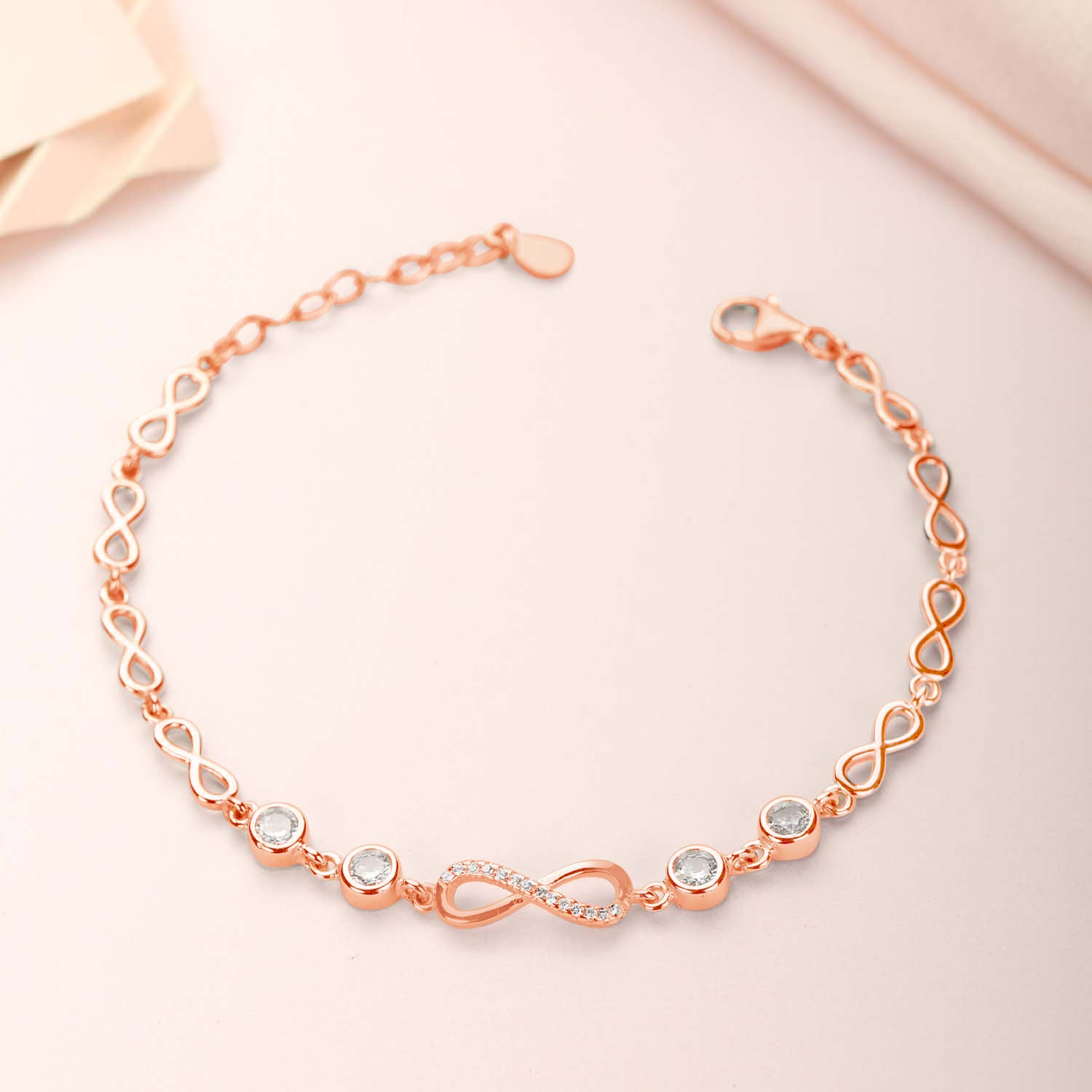 Rose Gold Butterfly Infinity Bracelet – GIVA Jewellery