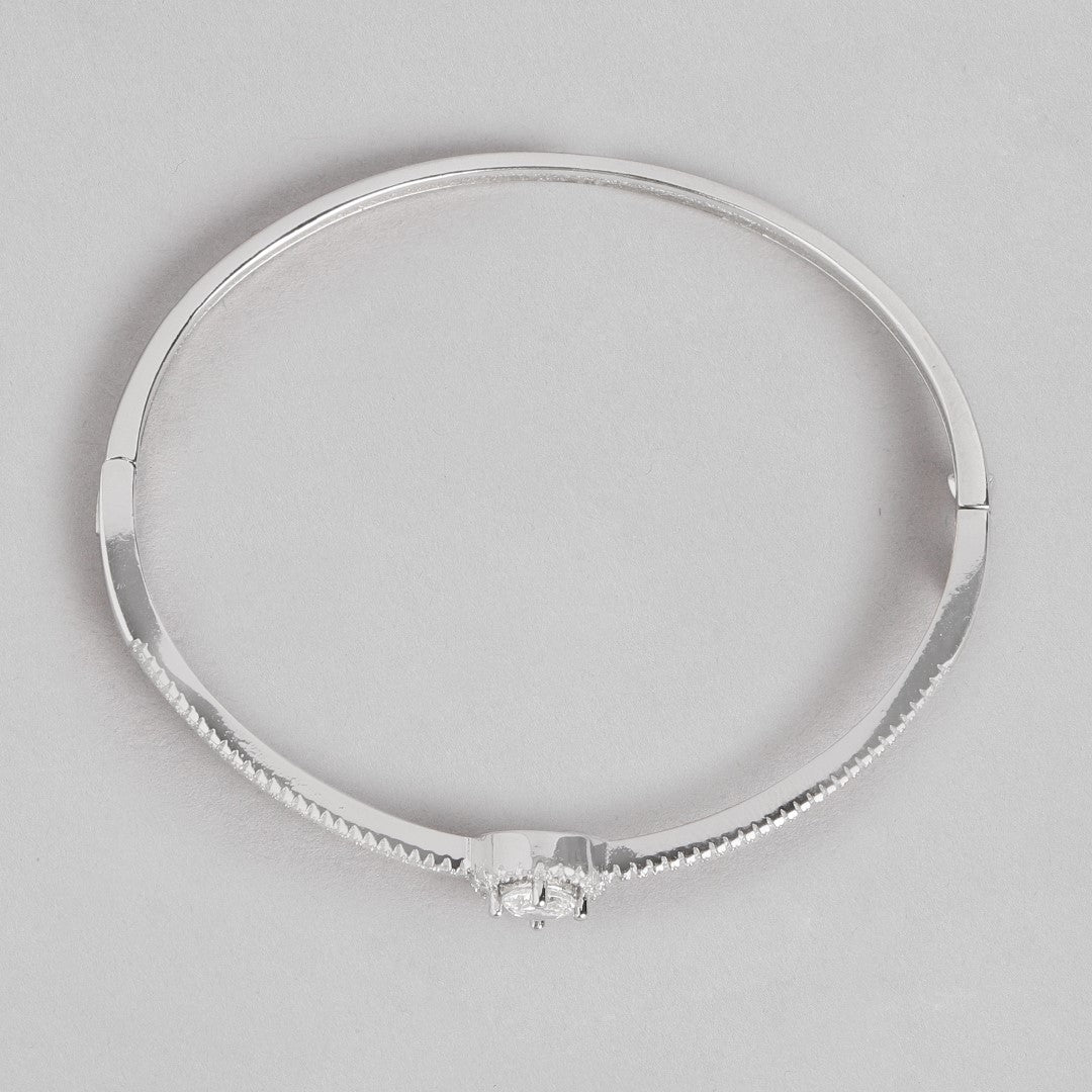Elegant Solitaire CZ 925 Sterling Silver Bracelet