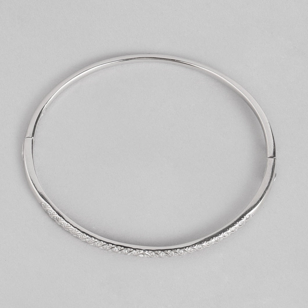 Classy 925 Sterling Silver Rhodium Plated Bracelet
