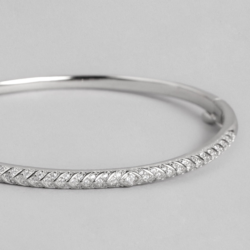 Classy 925 Sterling Silver Rhodium Plated Bracelet