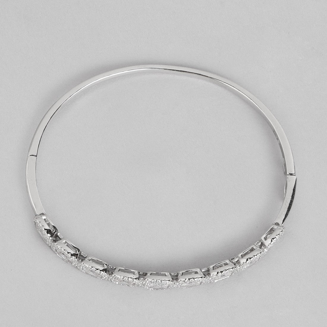 Solitaire CZ Studded 925 Sterling Silver Bracelet