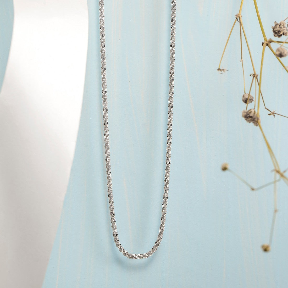 Minimal 925 Sterling Silver Rhodium Plated Chain – Zavya