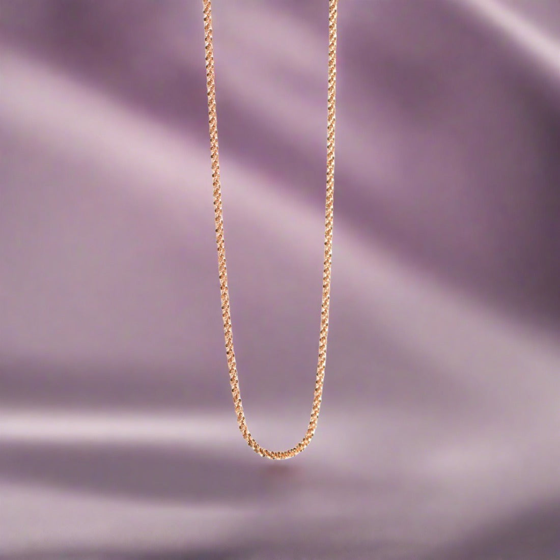 Adorable Rose Gold Plated 925 Sterling Silver Chain
