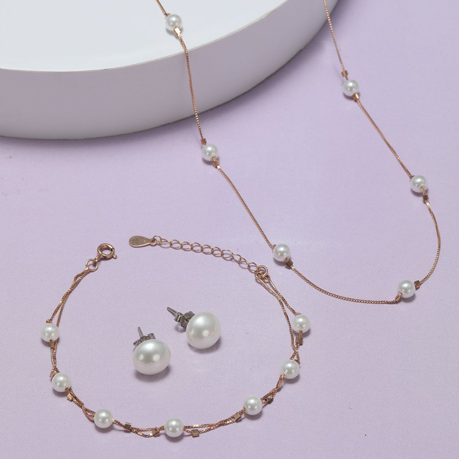 Stunning 925 Silver Freshwater Pearl Trio